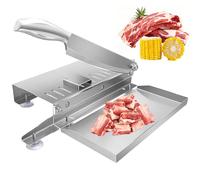 Manual Bone Cutter Machine, Stainless Steel Meat Slicer, Heavy Duty Chopper for Chicken, Duck, Fish, Lamb, Frozen Meat & Bones