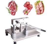 Manual Bone Meat Slicer Stainless Steel Cutter for Ribs, Fish, Chicken, Beef - Ideal for Home and Commercial Food Preparation
