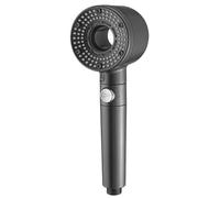 Manual Booster Shower Head - 8x25cm ABS Handheld Shower Filter | Five-Speed High-Pressure Showerhead with Adjustable Modes | Multi-Functional Water-Saving Design for Hotel, Dorm & Apartment