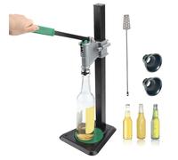 Manual Bottle Capper for Home Brewing, Adjustable Height & Non-Slip Base, Easy Action Bench Crown Capper with 2 Caps, Perfect for 26-29mm Caps
