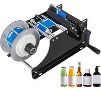 Manual Bottle Labeling Machine, Adjustable Label Applicator and Dispenser with Handle for Efficient Labeling