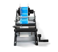 Manual Bottle Labeling Machine, Adjustable Semi-Automatic Applicator for Various Bottle Sizes, Improves Labeling Efficiency in Small-Scale Production