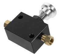 Manual Brake Lock 1/8 Npt Aluminum Alloy for Vehicles | 3/16 Connector, Quick Release Control, Inclined Parking Use, Black Finish, Hydraulic Line Fit