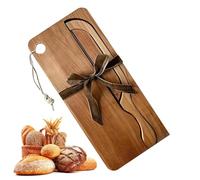 Manual Bread Cutter, Arc-shaped Stainless Steel Cutter - Wooden Bread Chopping Board Set, for Left and Right Handers, Bakers, Household Kitchen, Restaurant, Home, Breakfast, Bagels