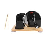 Manual Bread Cutter with 170mm Blade, Adjustable Thickness Up to 15mm, Ergonomic Handle - Powerful Gear System, Stable Suction Feet, Versatile Slicing for Bread Cheese Meats and