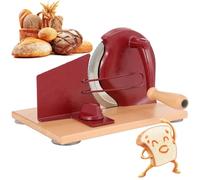 Manual Bread Slicer - Classic Home Bread Slicer with Stainless Steel Corrugated, Adjustable Thickness 0-0.9 Inches for Sourdough and Crusty