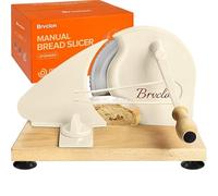 Manual Bread Slicer for Homemade Sourdough Bread, Adjustable Thickness&Evenly Slicing, Hand Crank Bread Slicer with Scale Line and Suction Cup, Serrated Blade Design, Patent