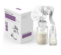 Manual Breast Pump & Breastmilk Storage Bottle, Adjustable Suction Silicone Hand Pump Breastfeeding, Small Portable Manual Breast Milk Catcher Baby Feeding Pumps & Accessories