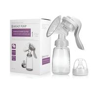 Manual Breast Pump & Breastmilk Storage Bottle, Adjustable Suction Silicone Hand Pump Breastfeeding, Small Portable Manual Breast Milk Catcher Baby Feeding Pumps & Accessories