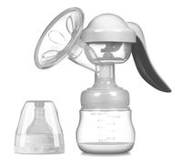 Manual Breast Pump with 150ml Storage Bottle, BPA-Free Silicone Breast Pump, Adjustable Suction, Ergonomic Hand Pump, Portable Milk Catcher for Breastfeeding, Ideal Travel & Feeding Accessory for Mums