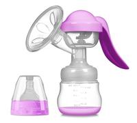Manual Breast Pump with 150ml Storage Bottle, BPA-Free Silicone Breast Pump, Adjustable Suction, Ergonomic Hand Pump, Portable Milk Catcher for Breastfeeding, Ideal Travel & Feeding Accessory (Pink)