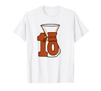Manual Brew Coffee 10 Year Anniversary, Retro Chemex Style T-Shirt