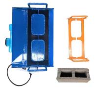 Manual Brick Mold Machine - Fast Forming in 45 Seconds - 30 Bricks/hour - Vibration Technology Customizable Molds, for DIY Projects