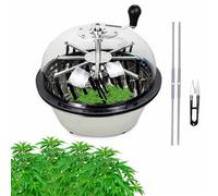 Manual Bud Trimmer with Stainless Steel Blades - 2-in-1 Twisted Spin Cut Tool for Garden and Outdoor Use, Clear Dome Design