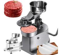 Manual Burger Press Patty Maker with 10 Parchment Paper, Removable & Easy to Clean, Stuffed Burger Mold 4 Inch, Ideal for Home Kitchen & BBQ