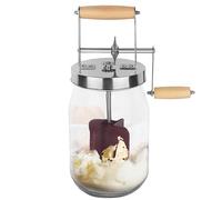 Manual Butter Churner - 1/1.5L Butter Maker Cream Mixer with Wooden Handle - Hand Crank Shakes Manual Butter Maker for Home Baking