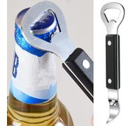 Manual Can Opener and Can Punch Opener, Dual-Ended Wall Mounted Bottle Opener, Stainless Steel Opener for Beers Cans Beverages, Small Bottle Opener Can Tapper for Camping and Traveling