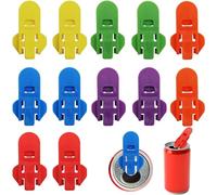 Manual Can Opener for Soda and Beer - Plastic Easy Grip Can Opener with Cover Protector