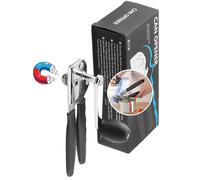 Manual Can Opener Heavy Duty, MEOAlBkey Tin Opener UK for Large Cans, Hand Crank Can Openers That Work with Extra-Long Handles for Seniors & Kitchen (Black)