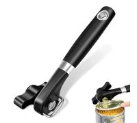 Manual Can Opener Without Sharp Edges - Safety Handheld with Bottle Opener for All Types of Food in Cans