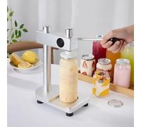 Manual Can Sealer, Adjustable Height, No Electricity Needed, Includes Fixed Base for Various Can Covers