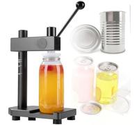Manual Can Sealer Machine - Adjustable Drink Can Seamer Tool for 250ml-700ml Jars, Ideal for Sealing Height and Diameter 2.01in