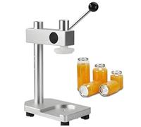 Manual Can Sealer Machine, Quick 1-2 Second Seal, Height Adjustable, Ideal for Sealing Plastic Cans in Beverage Shops for Boba, Bubble Tea, Smoothie & Iced Coffee