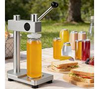 Manual Can Sealing Machine for 51mm Diam Cans, Hand Seamer for Coffee Beans, Soda, Beer Jars, Height Adjustable 250-700ML Containers