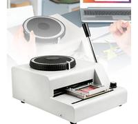 Manual Card Embosser, Handheld PVC Embossing Tool with 72 Characters, Portable Card Maker for Custom Letters, Numbers, and Currency Symbols