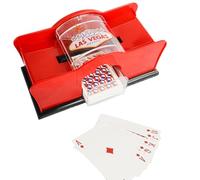 Manual Card Shufflers with Hand Crank | 2-Deck Playing Card Shufflers Machine for Poker, Blackjack, Rummy, & Cards Games | Durable Portable for Home, Travel & Game Nights