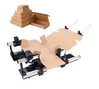 Manual Cardboard Box Assisted Folding Tool, Shipping Boxes Folding Fixture Clamp Aid with Size Adjustable, Foldable Corrugated Box Forming Tool for Packaging Industries(Width≤15cm,Length≤45cm)