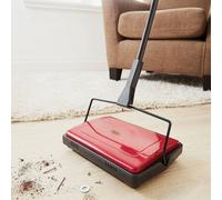 Manual Carpet Sweeper, Corner Brushes, Reach Low Underneath Tables And Chairs, Light And Quiet