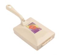 Manual Carpet Sweeper Roller Brush, For Home Cleaning Handheld Dust Remover Tool, For Sofa Bed Rug Floor Portable Crumb Collector, With Push Button Empty Bin(Beige)