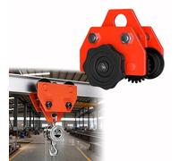 Manual Chain Geared Trolley, Adjustable Flange Width, Manual Dual Wheel Trolley for I-Beam & H-Beam, Heavy Duty Alloy Steel for I Beam Use, for Garage Hoist & Crane Lifting(3000kg/6613lbs)