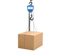 Manual Chain Hoist, 1T Steel Chain Block Hand with 2 360° Rotating Hooks Heavy Duty Chain Hoist, Chain Length 4m, for Garage Factory Dock Transportation Construction Sites