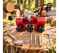 Manual Chain Sharpener, for Bosch UniversalChain 18 | Manual chainsaw sharpener with 3 grinding heads, hand crank and adjustable fixing structure for controlled chain care.
