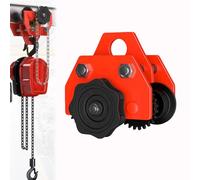 Manual Chain Trolley, Adjustable Width, Adjustable Gantry Crane Trolley for I-Beam & H-Beam, Heavy-Duty Hoist Trolley with Hand Pull Chain for Industrial and Warehouse(2000kg/4409lbs)