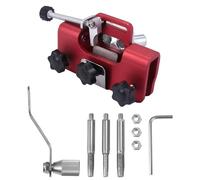 Manual Chainsaw Sharpener Jig with 3 Heads, Red