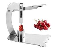Manual Cherry Pitter, Stainless Steel Fruit Corer Tool with Replaceable Needles 5/6/8mm, Ergonomic Handle, for Hawthorn, Red Dates, Jujube, and Cherries
