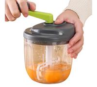 Manual Chopper - Manual Chopper | Manual Chopper | Hand Crank Onion Chopper with Container | Quick Meat Grinder for Dumplings, Pies, Meatballs, Nuts, Pesto