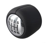 Manual Chrome 6 Speed Gear Shift Knob 2403GY ABS Leather for 508 2010-2018 for C4 Direct Fit Replacement for Improved Handling and Elegant Car Interior Appearance