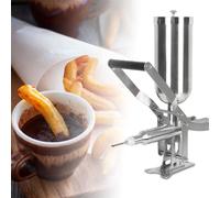 Manual Churro Filler, 4.5L Spanish Donut Churro Maker Machine for Home Commercial Restaurants Cafeterias Bakeries, 6 mm Diameter of injection core