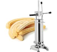 Manual Churro Maker,Commercial Manual Spanish Donut Churrera Churro Maker Machine 5 Kinds of Molds,Stainless Steel Vertical Spanish Churrera Machine,Snack Equipment