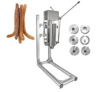 Manual Churro Maker with Nozzles, Stainless Steel Vertical Filler for Restaurants and Home Baking