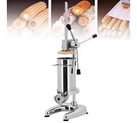 Manual Churros Maker Machine, Commercial Spanish Churro Maker Latin Fruit Donut Machine, Vertical Churrera Filler for Home Restaurant Bakery, 3L with 5 Nozzles