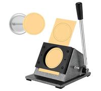 Manual Circle Paper Cutter, Round Punch Die Cutter for DIY Projects, Professional Badge & Medal Maker with Long Handle for Paper, Cardboard & Thin Leather