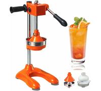 Manual Citrus Juicer - 304 Stainless Steel and Aluminum Alloy, Easy-Clean Design for Juicing Oranges, Lemons, and Other Citrus Fruits
