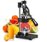 Manual Citrus Juicer|Commercial Hand Press| Heavy Duty Countertop Squeezer for Fresh Orange Lemon Juice|Easy to Use & Clean (balck)