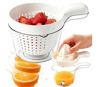 Manual Citrus Juicer for Squeezing Citrus Fruits Portable | Fruit press juicer vegetable container bowl suitable for the worktop, home,