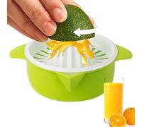 Manual Citrus Juicer - Hand Press Squeezer, Built-In Bowl Strainer | Orange Lime Lemon Juicing Tool Fresh Drinks, Easy Cleanup, Compact Kitchen Gadget for Daily Use, No Power Needed, BPA-frre